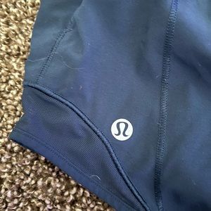 Navy blue lulu shorts, size 0 tall.